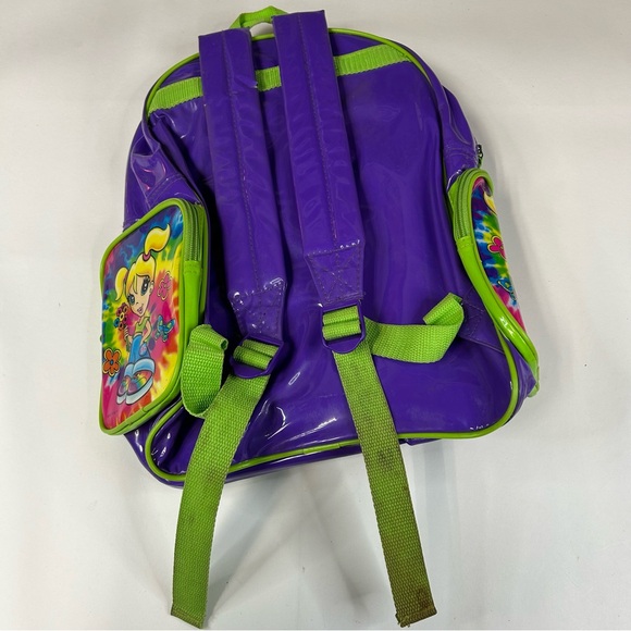 Vintage Lisa Frank Full Size Backpack 3 Fab Girl Friends Tie Dye Purple Green - Picture 12 of 15